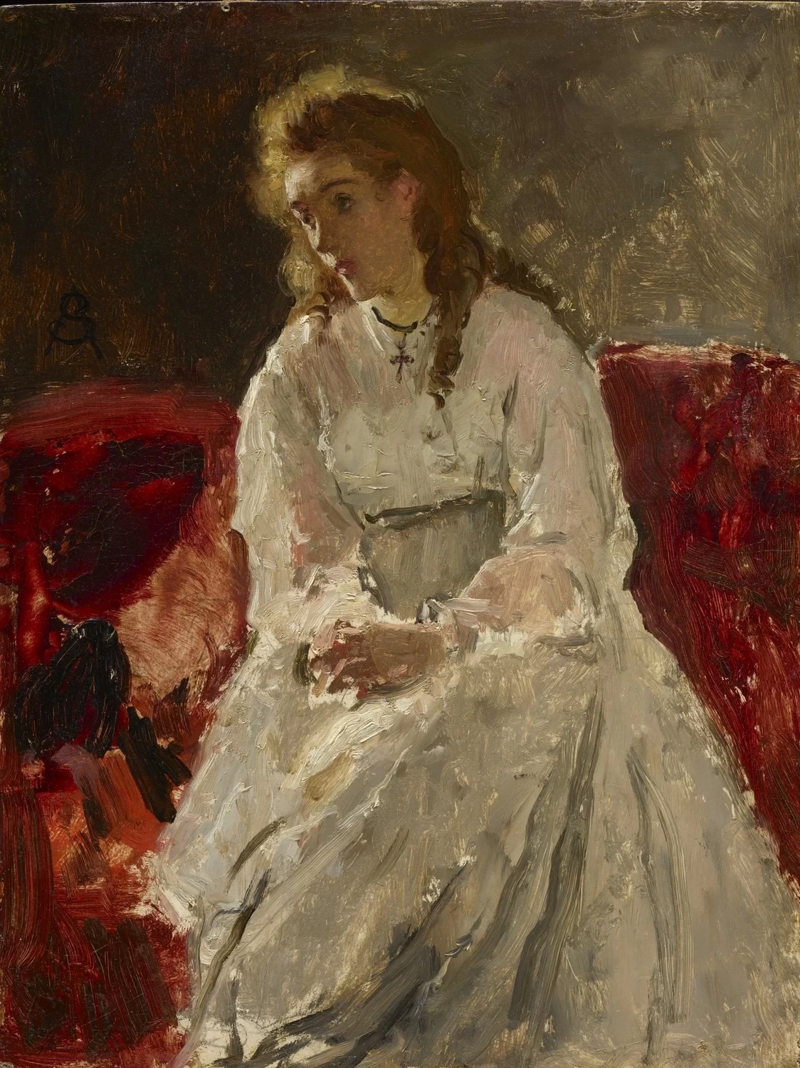 Alfred Émile Stevens - Donna in bianco, Clark Art Institute, Williamstown
